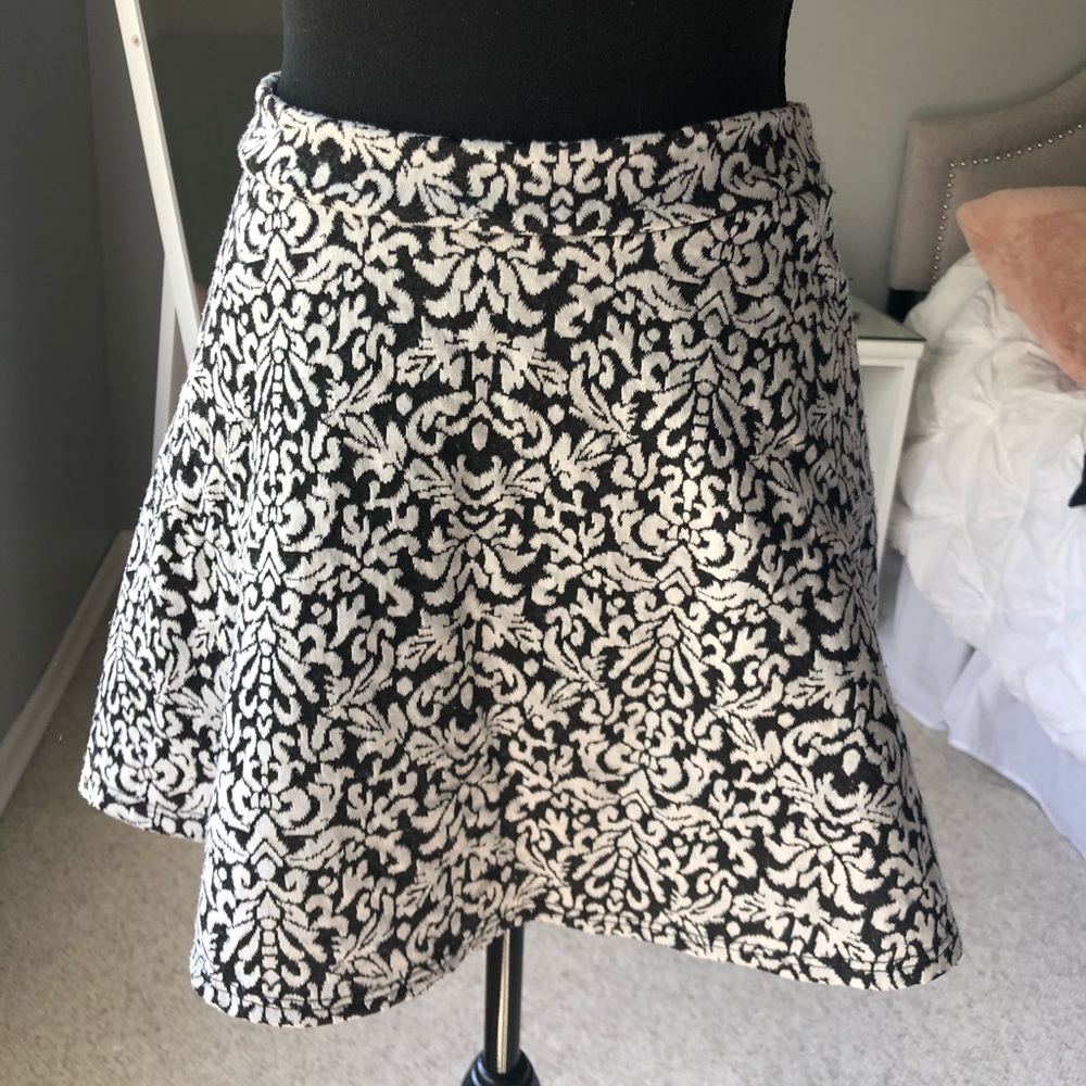 Black & White Skater Skirt